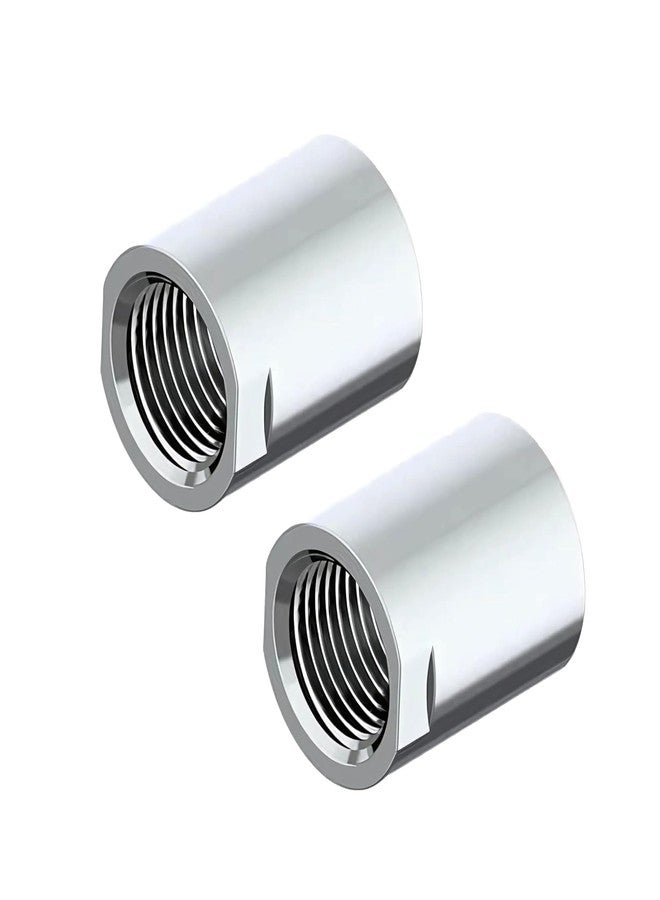 Aitchcy Brass Socket Connector for Pipe Fittings (1/2" Inch X 1/2" Inch) Multipurpose CP Jointer 1/2 inch (Pack of 2) - Image 1